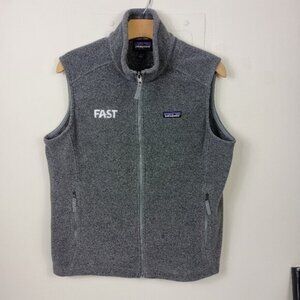 Patagonia Womens Synchilla Vest Large Gray Sleeveless Fleece Full Zip Pockets